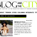 blog and the city